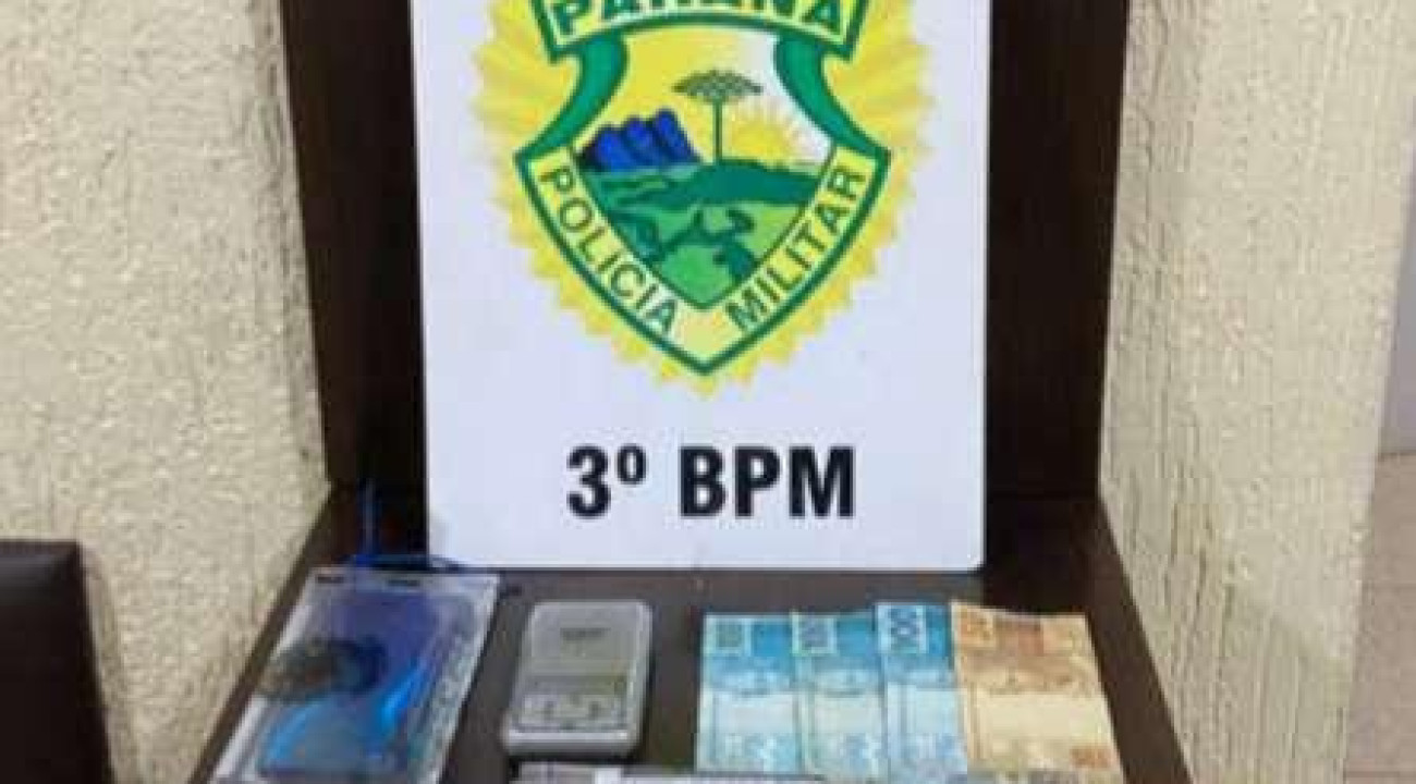 POLÍCIA MILITAR PRENDE HOMEM POR TRÁFICO DE DROGAS EM PATO BRANCO
